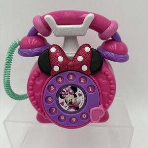 Disney Junior Minnie Mouse Ring Me Rotary‎ Phone Pink Lights & Sounds Music